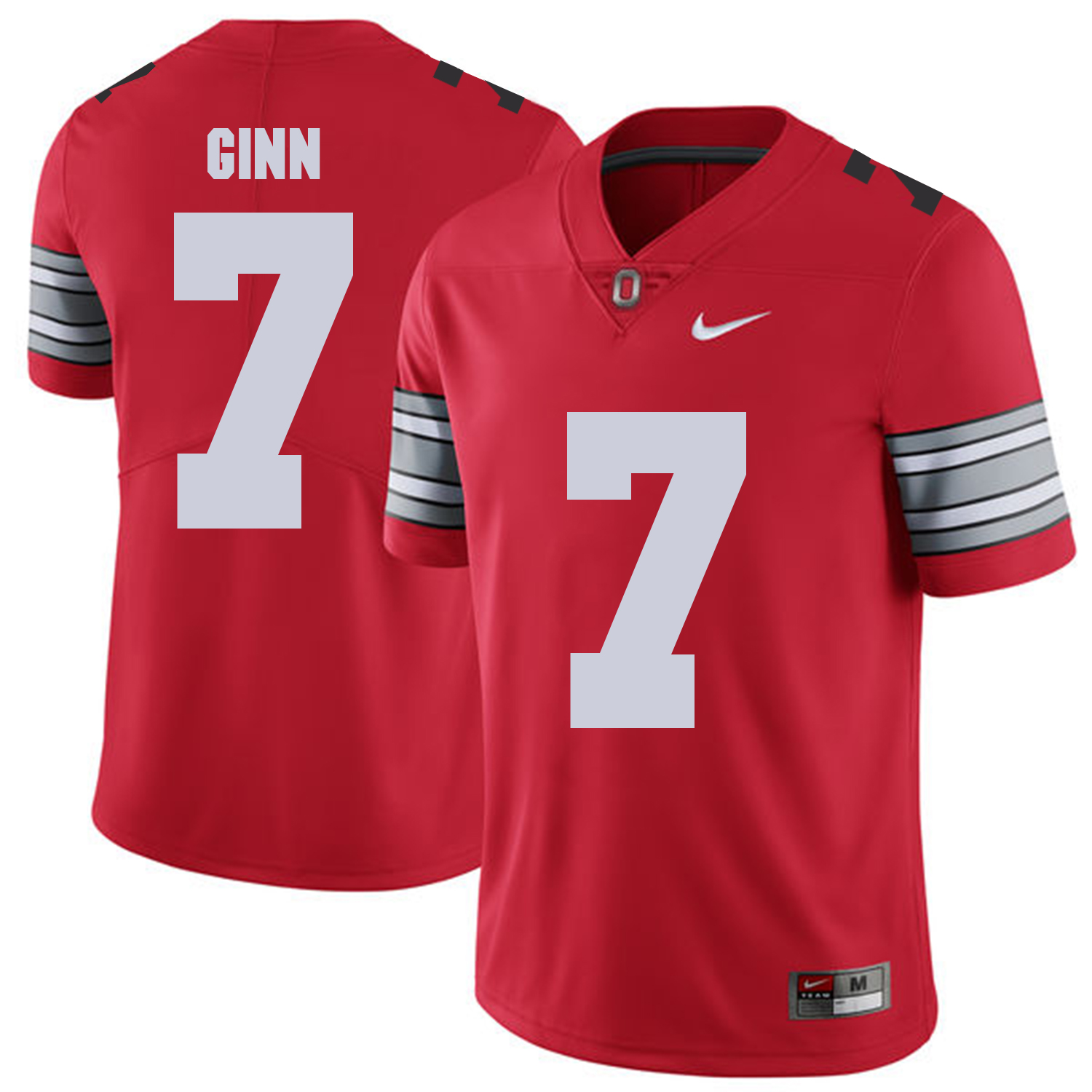 Men Ohio State #7 Ginn Red Customized NCAA Jerseys
